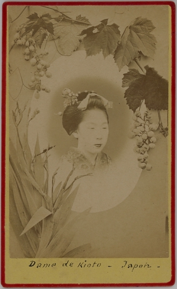 Cdv of a woman from Kioto, Japan.  Ca. 1875-80