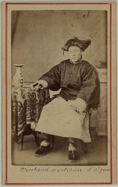 Uyghur merchant from Munchuria, China. Ca. 1875-80 Emile Ninaud, Blagoveshchensk
