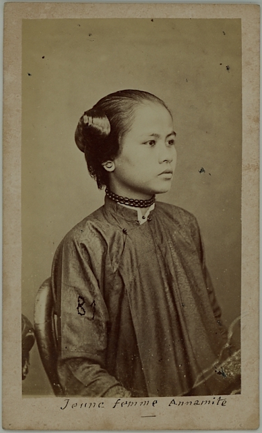 Photograph of an Annamite girl from Vietnam.  Ca. 1875-79 by Emile Gsell (1838-1879)