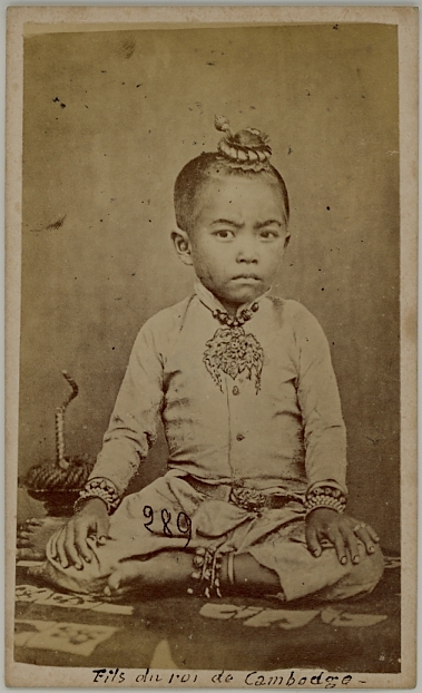 The son of the King of Cambodia.  Ca. 1875-79  Emile Gsell (1838-1879)