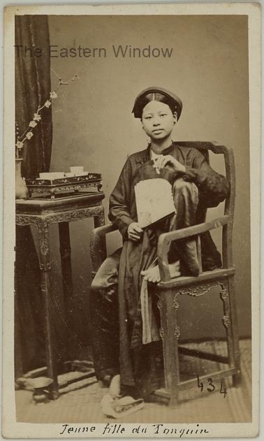 Photograph of a girl from Tonquin (North Vietnam) Ca. 1875-79