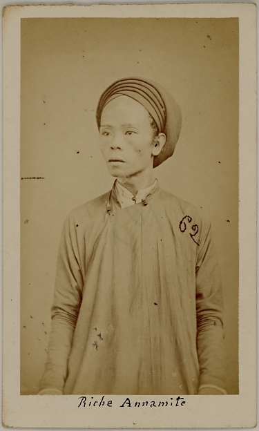 A photograph of a rich annamite from Vietnam.  Ca. 1875-79