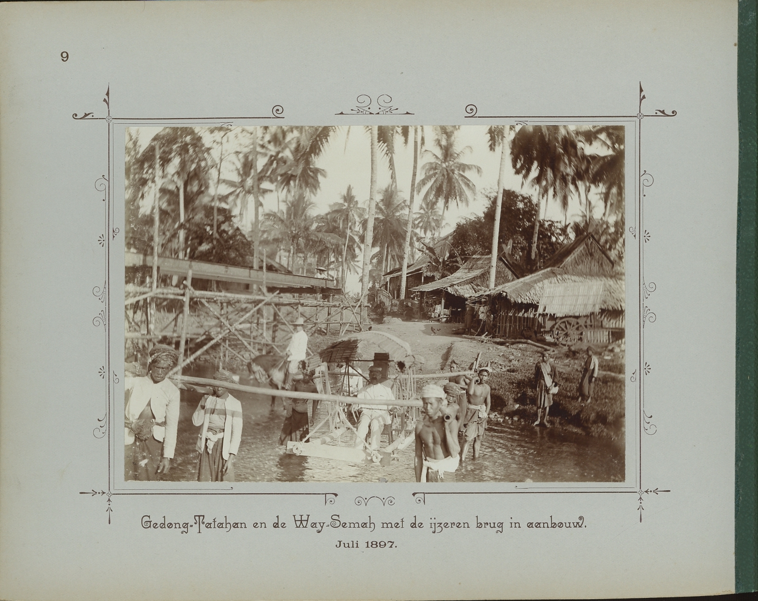 brug - Naar en te Way-Lima en Kedongdong - 68 photo's uit de Kampongs. 1898. S. Muller Hzn (1852-1915). Rotterdam