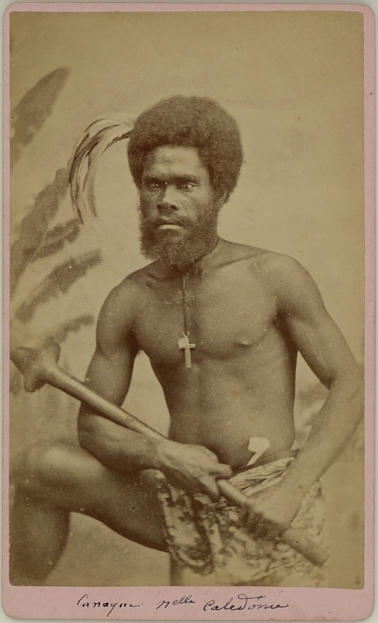 Portrait of a Kanak man from New Caledonia - Allan Hughan (1834-1883)