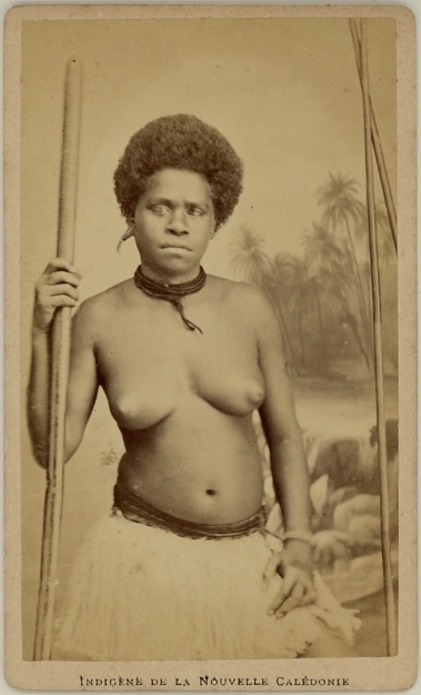 Portrait of a female native from New Caledonia - Allan Hughan (1834-1883)