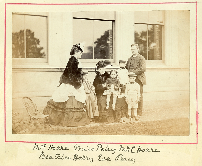 Probably Beatrice Ann Hoare née Paley (c1843-1945); probably Clara Catherine Paley (1846-1931) and Charles Hoare (1844-1898) 