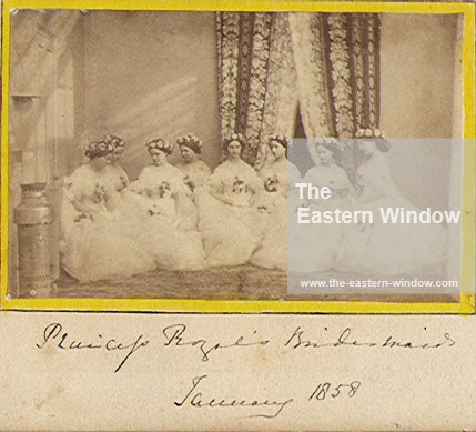 8 bridesmaids to the marriage of Princess Royal Victoria and Prince Friedrich Wilhelm of Prussia 